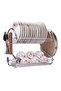 Dish Drying Rack Silver/Beige 42 x 24 x 38cm