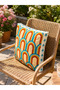 Retro Rainbow Patterned Star Edge Decorative Throw Pillow Cover 40X40 cm
