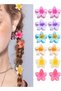 Lelet Small Flower Hair Claw Clips 12Pcs 1.18" Cute Mini Claw Clips for Women & Girls Strong Hold for Thick & Thin Hair 6 Colors