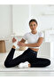 Yoga Pilates Waist Elastic Striped Sportsman Black Leggings - 5