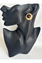 Gold Color Zircon Stone Burgundy Round Earrings (2.5 cm) - 4