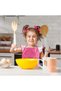 11-Piece Kids Kitchen Cooking Play With Apron And Chef Hat Set Kids Chef Role Play Costume Set - Chef Hat and Matching Pink Apron Children Dress up Pretend Gift - 5