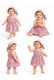 Baby Girl Floral Patterned Strappy Summer Dress and Hat Set 100% Cotton Daily Use 2-Piece Set - 5
