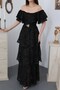Black Layered Ruffle Dress - 4