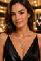 Luxurious Figured Statement Necklace with Zircon Stones