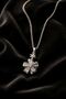 Luxurious Figured Statement Necklace with Zircon Stones - 2