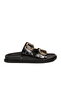 Black Double-Strapped Lightweight Women's Flat Slippers - 2