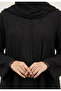 Elegant Midnight Noir Abaya-902 - 2