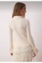 Women's Knitwear Cardigan Buttoned Sleeve Lace-Up Special Yarn Hn1511 - 4