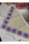 Bohemian Bandana Women's Hair Band with Floral Motifs Crochet Look Purple Summer Boho Hair Accessory - 2