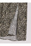 Brown U-Neck Rope Strap Leopard Print Dress - 3