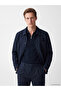 Navy Blue Regular Fit Men's Blazer Jacket