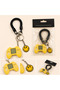 Retro Game Console Digital Pet Keychain Set – Smiley Charm & Spiral Strap - 3