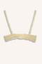 100% Cotton Lace Detailed Detachable Cap Detachable Pads Non-Wired Light Yellow Bralet G7762Ax26S - 7