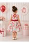 Girl's Dress with Stone Detail, Lining, Removable Pin Brooch, Bow Detail, Birthday, Special Occasion - 2