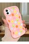 Samsung Galaxy M13 Compatible Case Camera Protector Pink Silicone Couple Phone Case Floral Pattern