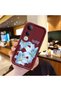 Vivo V50 Lite Compatible Case Camera Protector Burgundy Silicone Couple Phone Case Floral Pattern