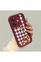 Oppo A3 5g Compatible Case Camera Protector Burgundy Silicone Couple Phone Case Floral Pattern - 3