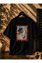 Coffee Dog Graphic Printed Oversize Unisex Premium T-Shirt