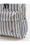 حقيبة ظهر رجالية مخططة باللونين الأبيض والكحلي - 3