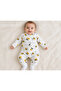 100% Cotton Bee-Themed Baby Romper Long Sleeve Snap Fastener Newborn Romper 0-3 Months 3-6 Months 6-9 Months - 2