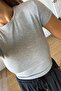 Gray Soft Textured Basic Tshirt - 2