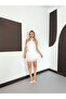 Women's Neck Tie Ruffle Dress - 2