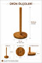 Wooden Paper Towel Holder Stand – Modern Kitchen Paper Towel Holder - 7