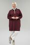 68057 Plus Size Half Zip Modal Tunic - Burgundy - 4