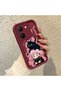 Vivo Y36 5g Compatible Case Camera Protector Claret Red Silicone Couple Phone Case Cat Pattern - 3