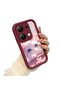 Xiaomi Redmi Note 13 Pro 4g Compatible Case Camera Protector Claret Red Silicone Couple Phone Case Cat Pattern - 3