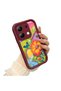 Xiaomi Redmi Note 13 4g Compatible Case Camera Protector Claret Red Silicone Couple Phone Case Butterfly Pattern - 3