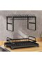 Dish Rack for Kitchen Countertop – Black Sink Drainer with Cutlery Shelf Organizer - 3