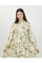 Green Lavinya Floral Patterned Belted Long Sleeve Dress - 6