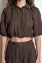 Bürümcük Textured Crop Shirt with Ruffle Detail - 2
