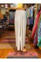 White Color Loose Wide Leg Elastic Waist Trousers - 6