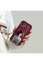 Xiaomi Redmi Note 13 Compatible Case Camera Protector Claret Red Silicone Couple Phone Case Girl Pattern - 8