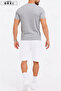 Limited Edition Printed Cotton Fabric Unisex T-Shirt-White Shorts Set - 2