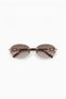 Elva Rimless Oval Sunglasses Uv400 Protection Gradient Glass Vintage Stylish Unisex 52 Ekartman - 3