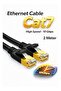 كابل إيثرنت Cat7 عالي السرعة 10 جيجابت في الثانية RJ45 LAN متوافق مع PS5 PS4 Xbox PC Laptop Router - 2 متر
