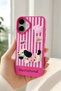 iPhone 16 Compatible 3D Dachshund Dog Figured Striped Silicone Phone Case - 4