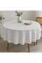 150 cm Round Ready-Made Lace Look Wipeable Pvc Oilcloth Tablecloth