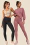2-Pack Women's High Waist Ribbed Diver Camisole Fabric Stretchy Comfortable Daily and Sports Yoga Pilates No-Show Ankle-Length Leggings Set