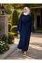 Flared Sleeves, Three-Stripe Accessory Detail, Loose Fit, Dress That Can Be Worn on Casual and Special Occasions. - 5