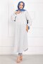 Striped Button-Down Shirt Tunic Ecru - 3