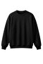 Women's Oversize Sweatshirt Wyo Ny Printed Black – Crew Neck, 3 Thread Rastering - 7