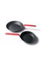2 Piece Swiss Coating Frying Pan Set, 20 and 26 CM, Non-stick, Oven Safe & Dishwasher Safe, Induction Compatible, PFOA PFOS Free - Black with Red Handles - 6