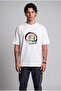 Oversize Printed Unisex 100% Cotton T-Shirt Zen Billiard White