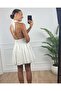Puglia Ecru Halter Neck Mini Dress - 4