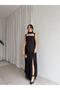 Mi̇mosa Maxi Shawl Dress 8543 - Black